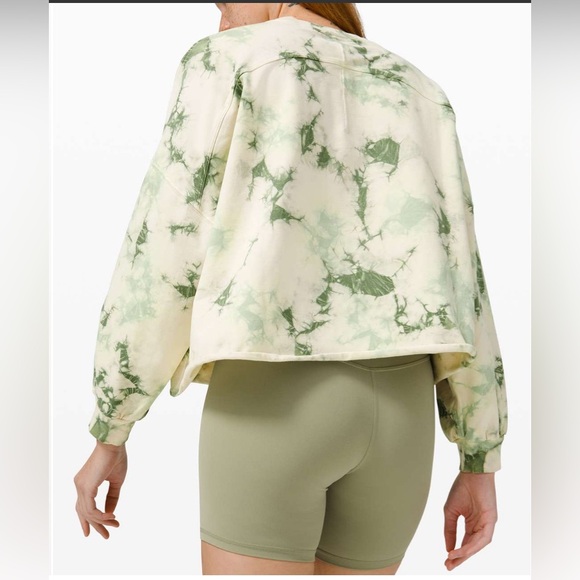 π Lululemon LA Oversized Boxy Crew - Camo Wash Willow Green/Army Green - M/L - Picture 5 of 12